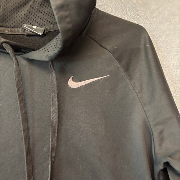 Nike Dri Fit Hoodie Mesh Lined Hood Pullover Embroidered Logo Swoosh Jumper - Picture 6 of 12